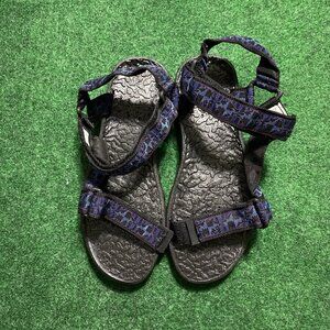 Shoremates Geometric Velcro Wrap Sandals Black 8